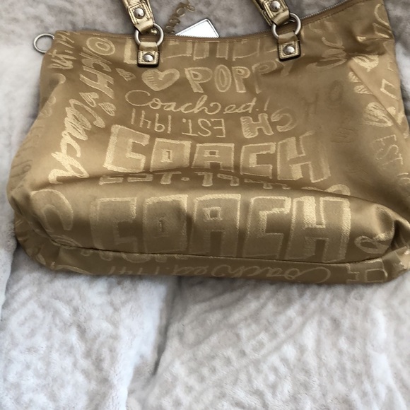 Gorgeous gold & purple Coach poppy leather trim - Picture 9 of 12